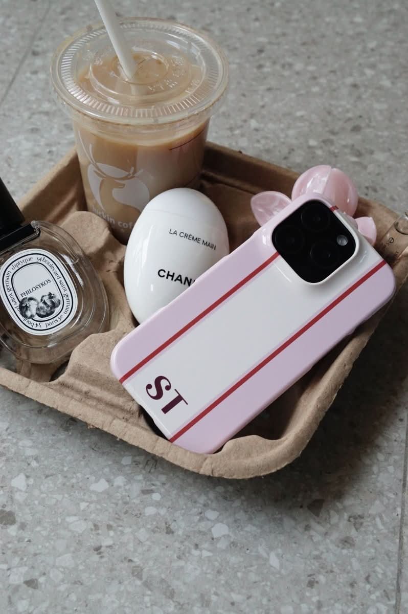 Classy Initial Stripe Personalized Monogram iPhone Case - Custom Phone Cases - iPhone 16 Pro Max - Slim - inRipples