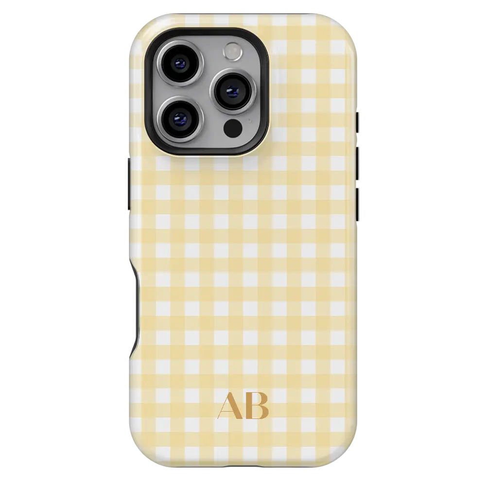Cozy Check Personalized iPhone Case-Custom Phone Cases-inRipples
