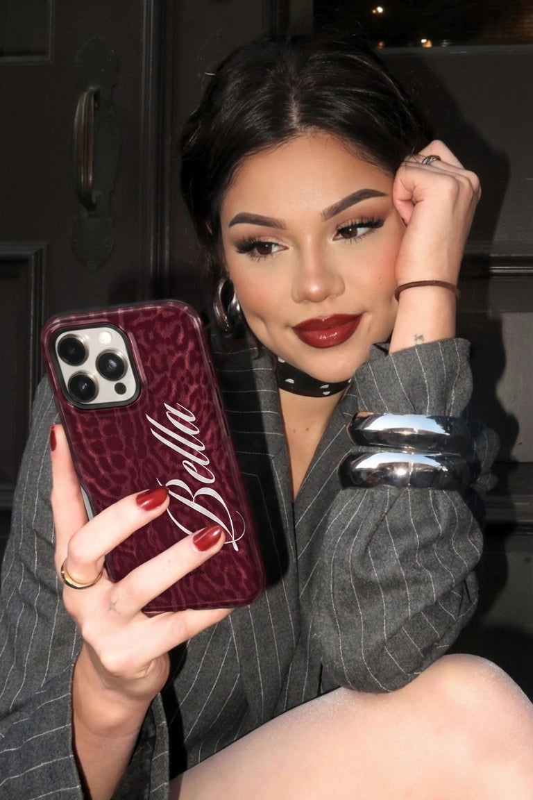 Feral Personalized iPhone Case ¨C Deep Red Leopard - inRipples