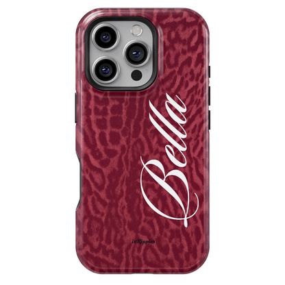 Feral Personalized iPhone Case ¨C Deep Red Leopard - inRipples