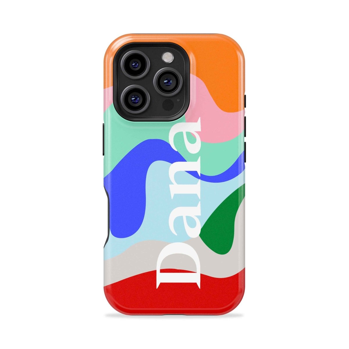 Flowing Color Personalized Monogram iPhone Case - Custom Phone Cases - iPhone 14 Pro - Slim - inRipples