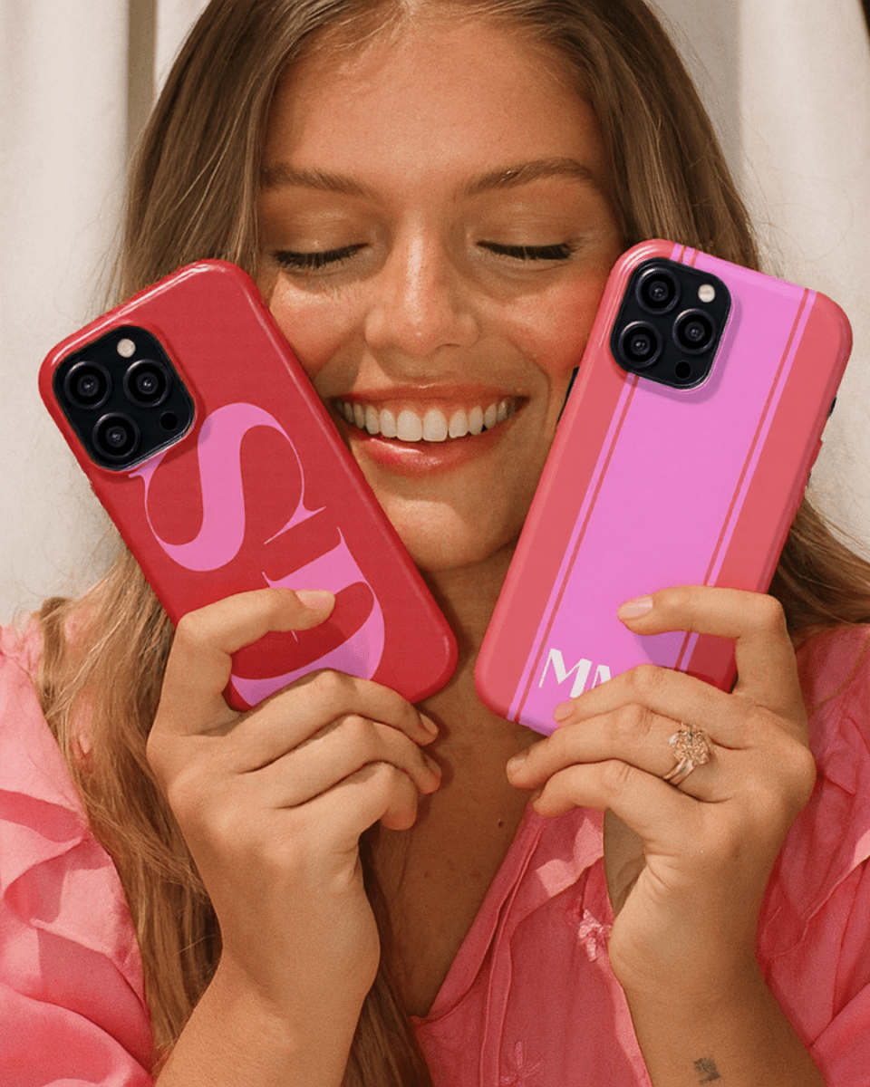 Large Initials Personalized Monogram iPhone Case - Custom Phone Cases - iPhone 16 Pro Max - Slim - inRipples