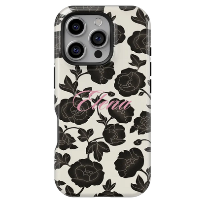 Noir Bloom Personalized iPhone Case-Custom Phone Cases-inRipples
