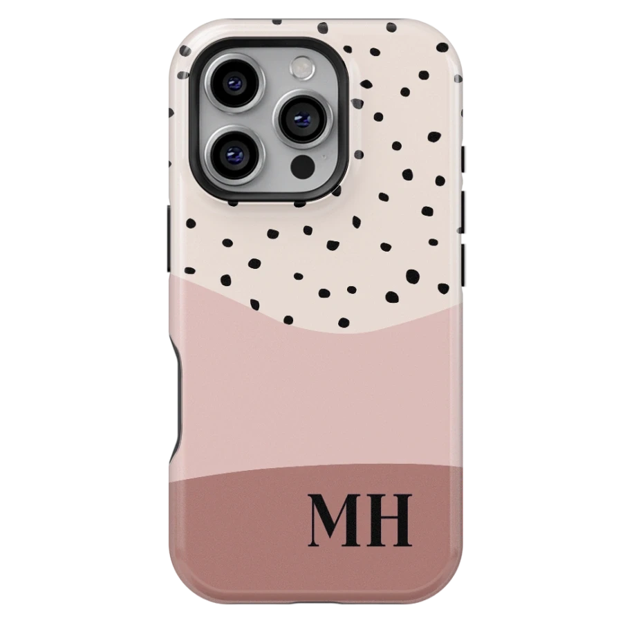 Nude Dots Personalized Initial iPhone Case - inRipples