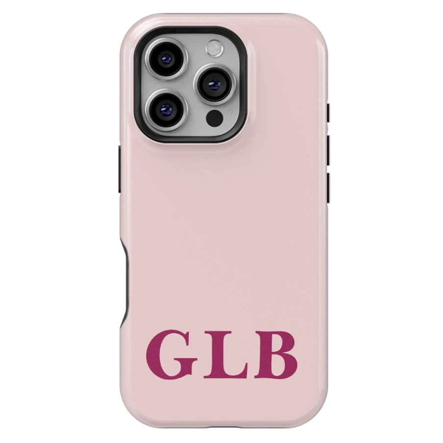 Pink Blush Personalized Initial iPhone Case - inRipples