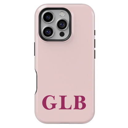 Pink Blush Personalized Initial iPhone Case - inRipples