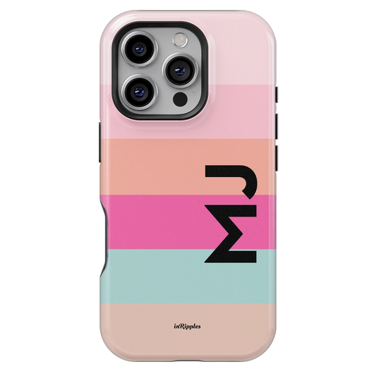 Pink Summer Personalized Initial iPhone Case-Custom Phone Cases-inRipples