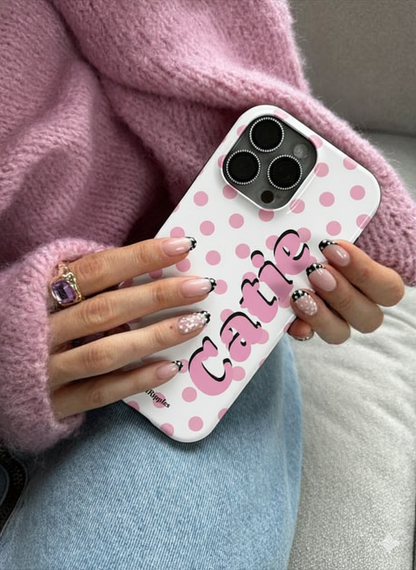 Polka Dot Personalized Name iPhone Case - inRipples