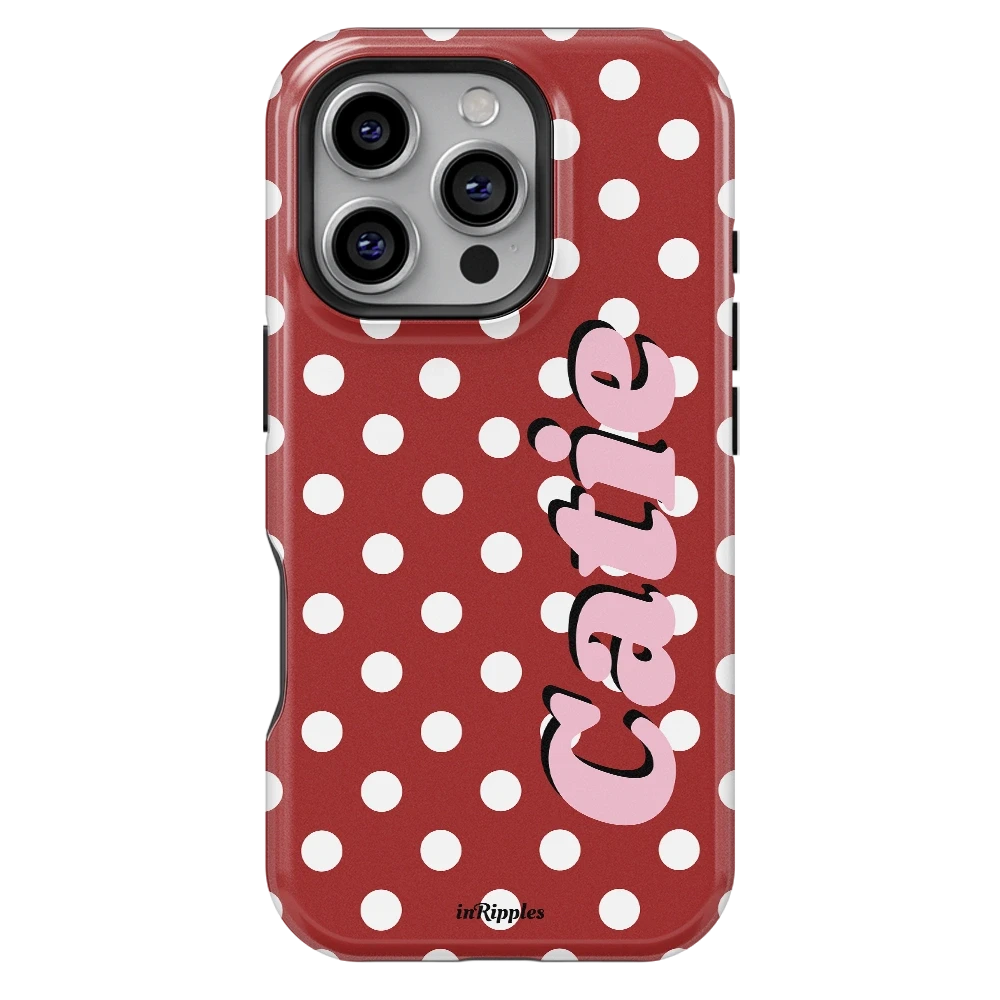 Polka Dot Personalized Name iPhone Case - inRipples