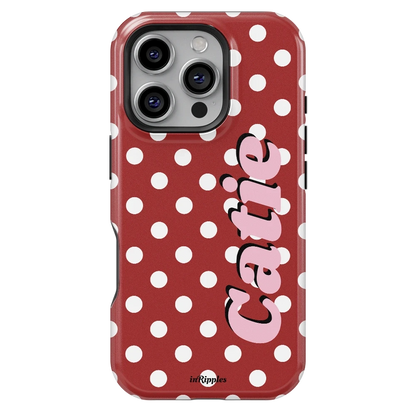 Polka Dot Personalized Name iPhone Case - inRipples