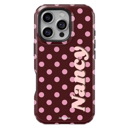 Polka Dot Personalized Name iPhone Case - inRipples