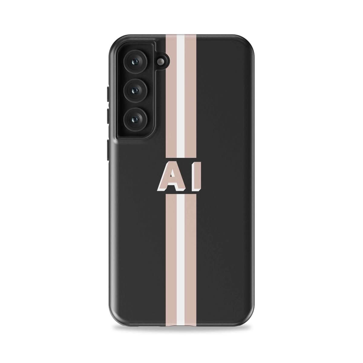 Stripe Personalized Name Monogram Samsung Case - Custom Phone Cases - Slim - Galaxy S25 - inRipples