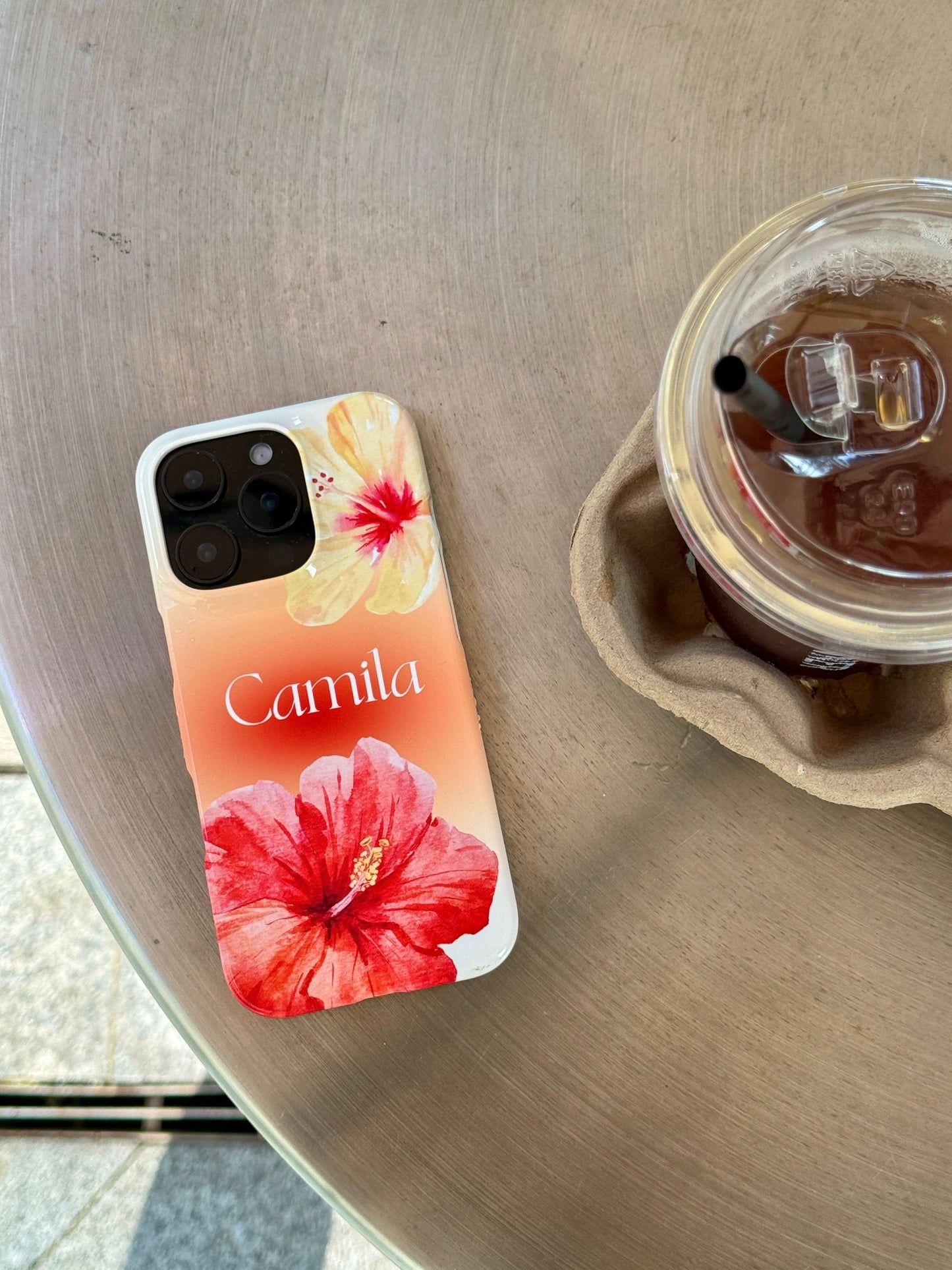 Summer Hibiscus Personalized Initial iPhone Case - inRipples