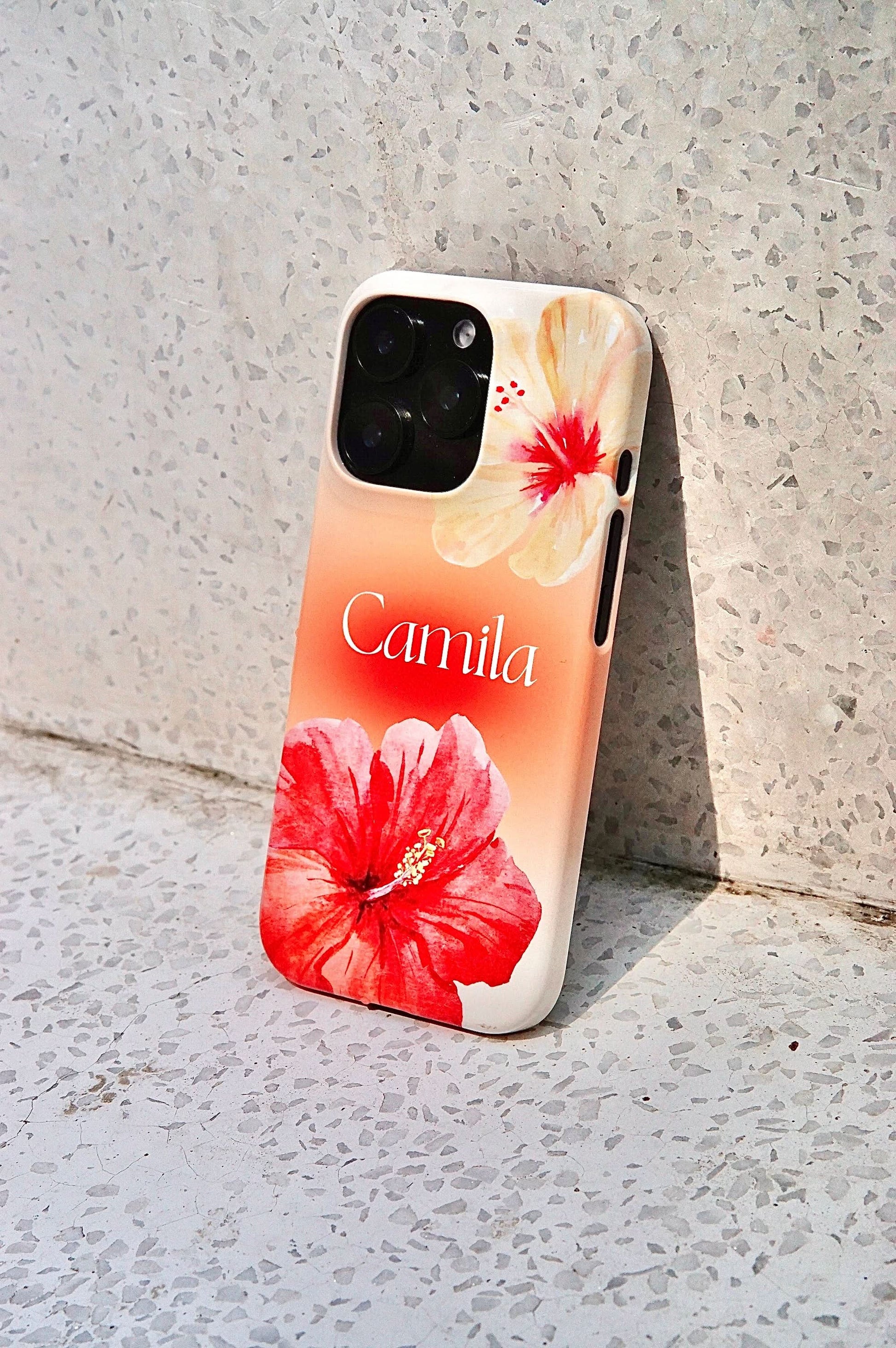 Summer Hibiscus Personalized Initial iPhone Case - inRipples