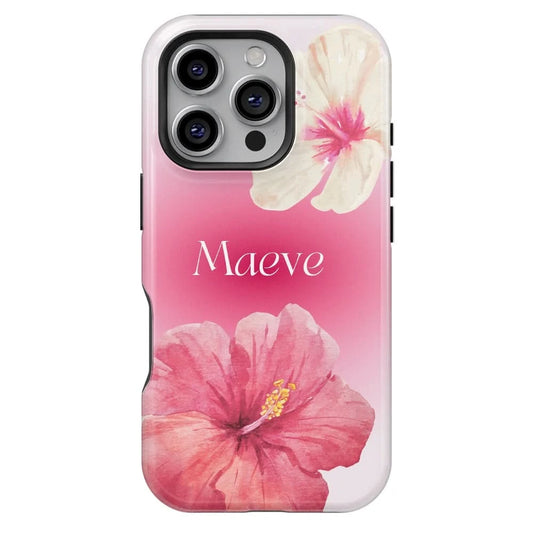 Summer Hibiscus Personalized Initial iPhone Case - inRipples