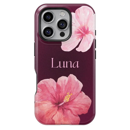 Summer Hibiscus Personalized Initial iPhone Case - inRipples