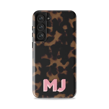 Tortoise Shell Personalized Monogram Samsung Case - Custom Phone Cases - Slim - Galaxy S25 - inRipples