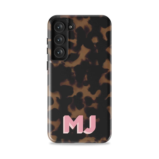 Tortoise Shell Personalized Monogram Samsung Case - Custom Phone Cases - Slim - Galaxy S25 - inRipples