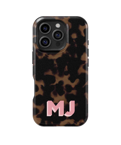 Tortoise Shell Personalized Monogram iPhone Case - Custom Phone Cases - iPhone 14 Pro - Slim - inRipples