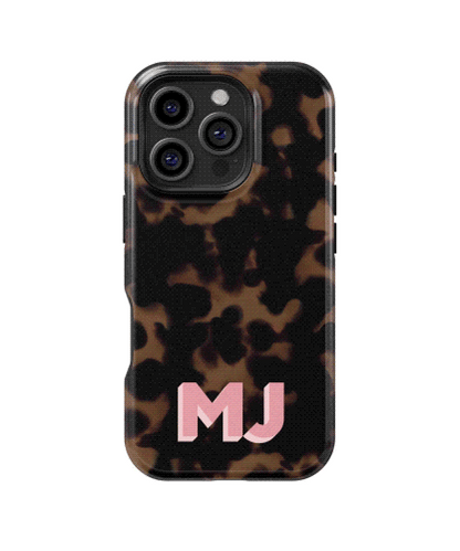Tortoise Shell Personalized Monogram iPhone Case - Custom Phone Cases - iPhone 14 Pro - Slim - inRipples