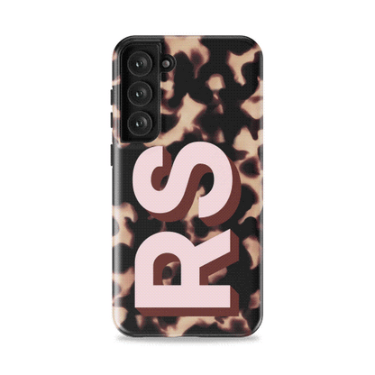 Tortoise Shell Personalized Monogram Samsung Case - Custom Phone Cases - Slim - Galaxy S25 - inRipples