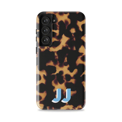 Tortoise Shell Personalized Monogram Samsung Case - Custom Phone Cases - Slim - Galaxy S25 - inRipples