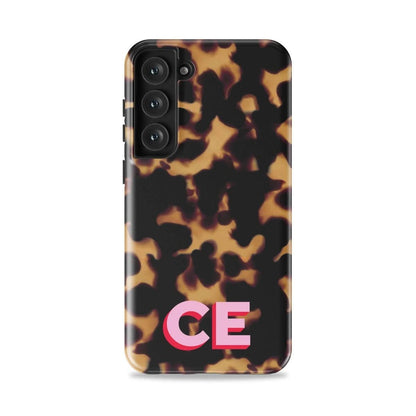 Tortoise Shell Personalized Monogram Samsung Case - Custom Phone Cases - Slim - Galaxy S25 - inRipples
