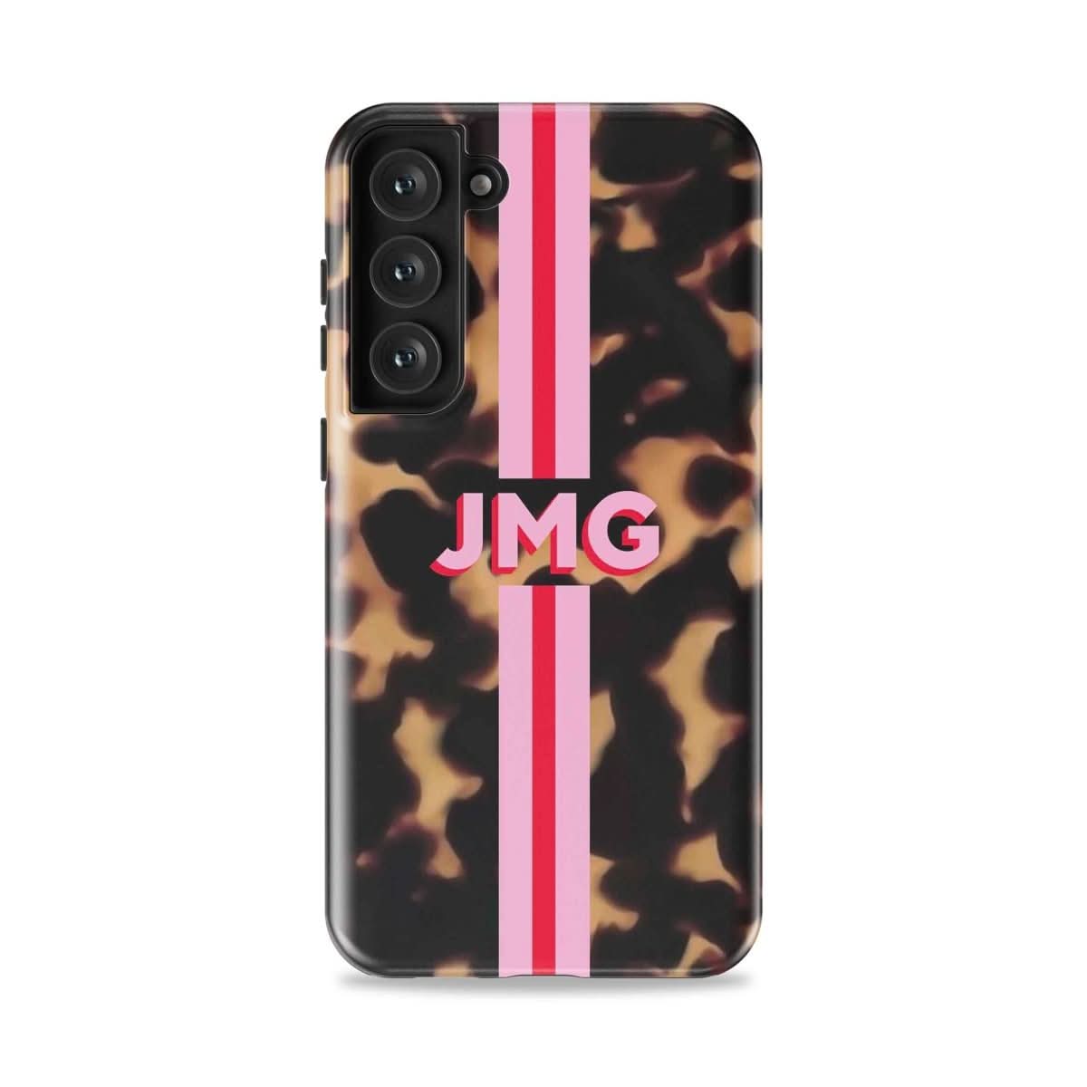 Tortoise Stripe Personalized Monogram iPhone Case - Custom Phone Cases - Slim - Galaxy S25 - inRipples