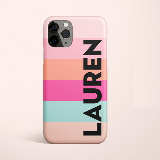 Pink Summer Personalized Custom Name iPhone Case