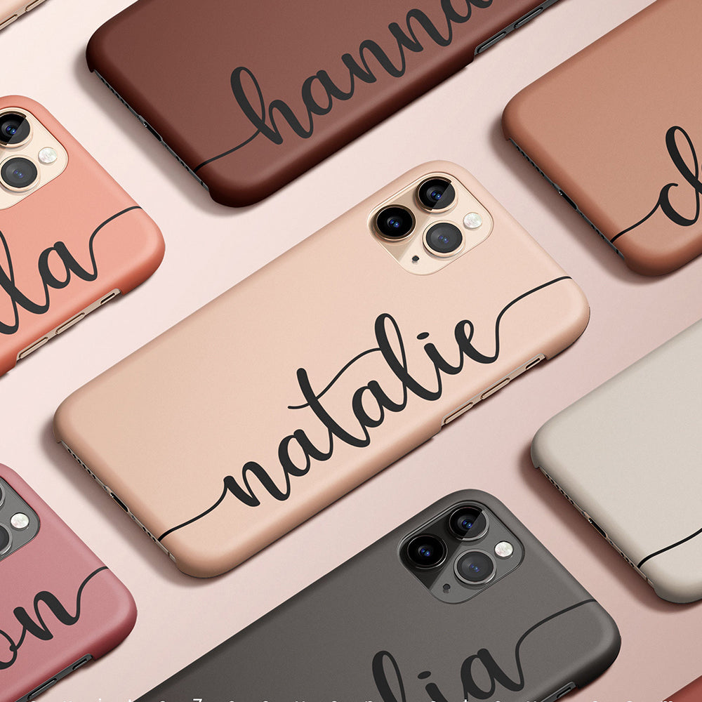 Nude Color Personalized Name Monogram iPhone Case