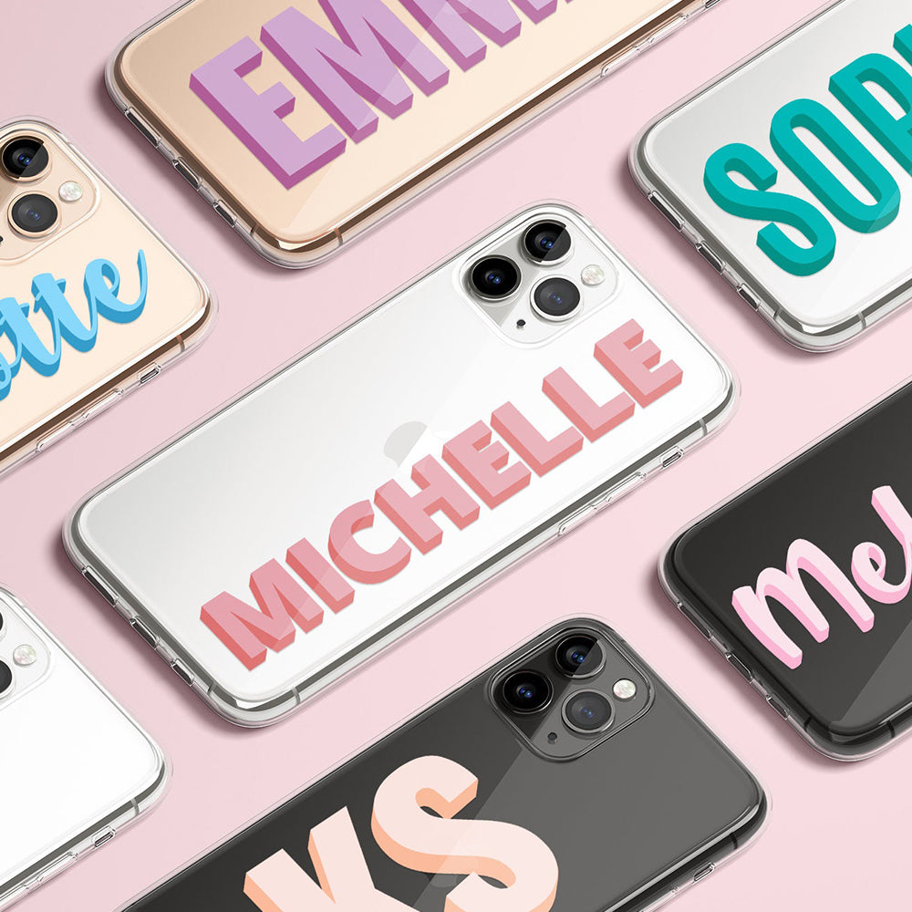 Clear Personalized Custom Name iPhone Case