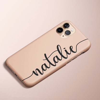 Nude Color Personalized Name Monogram iPhone Case