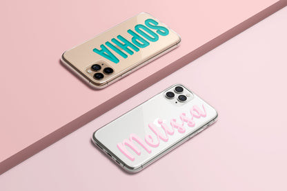 Clear Personalized Custom Name iPhone Case