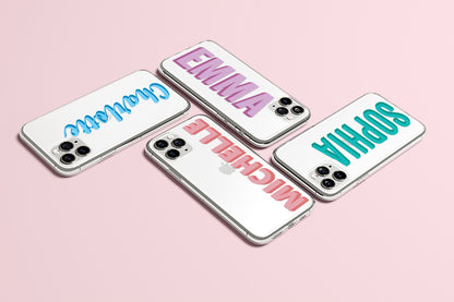 Clear Personalized Custom Name iPhone Case