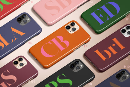 Large Initials Personalized Name Monogram iPhone Case