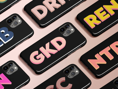 Big Initials Personalized Name Monogram iPhone Case