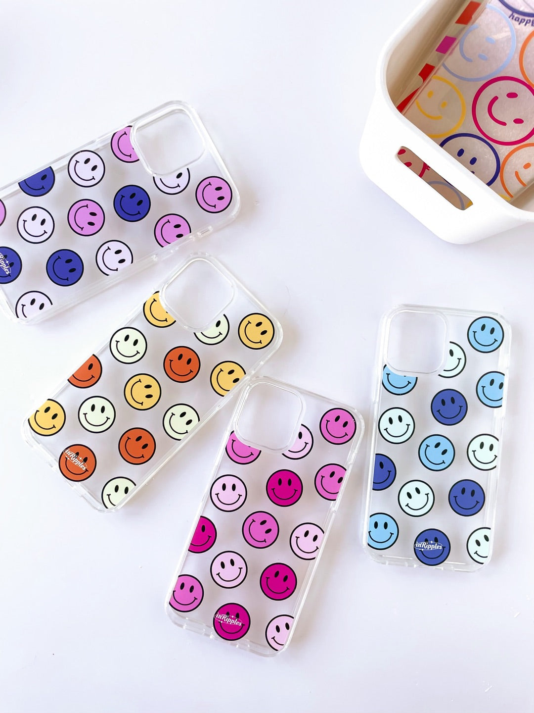 Smile Face iPhone Case-Blue