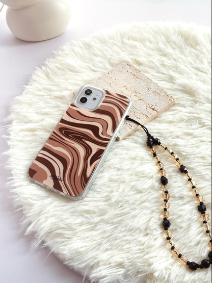 Brown Swirls iPhone Case