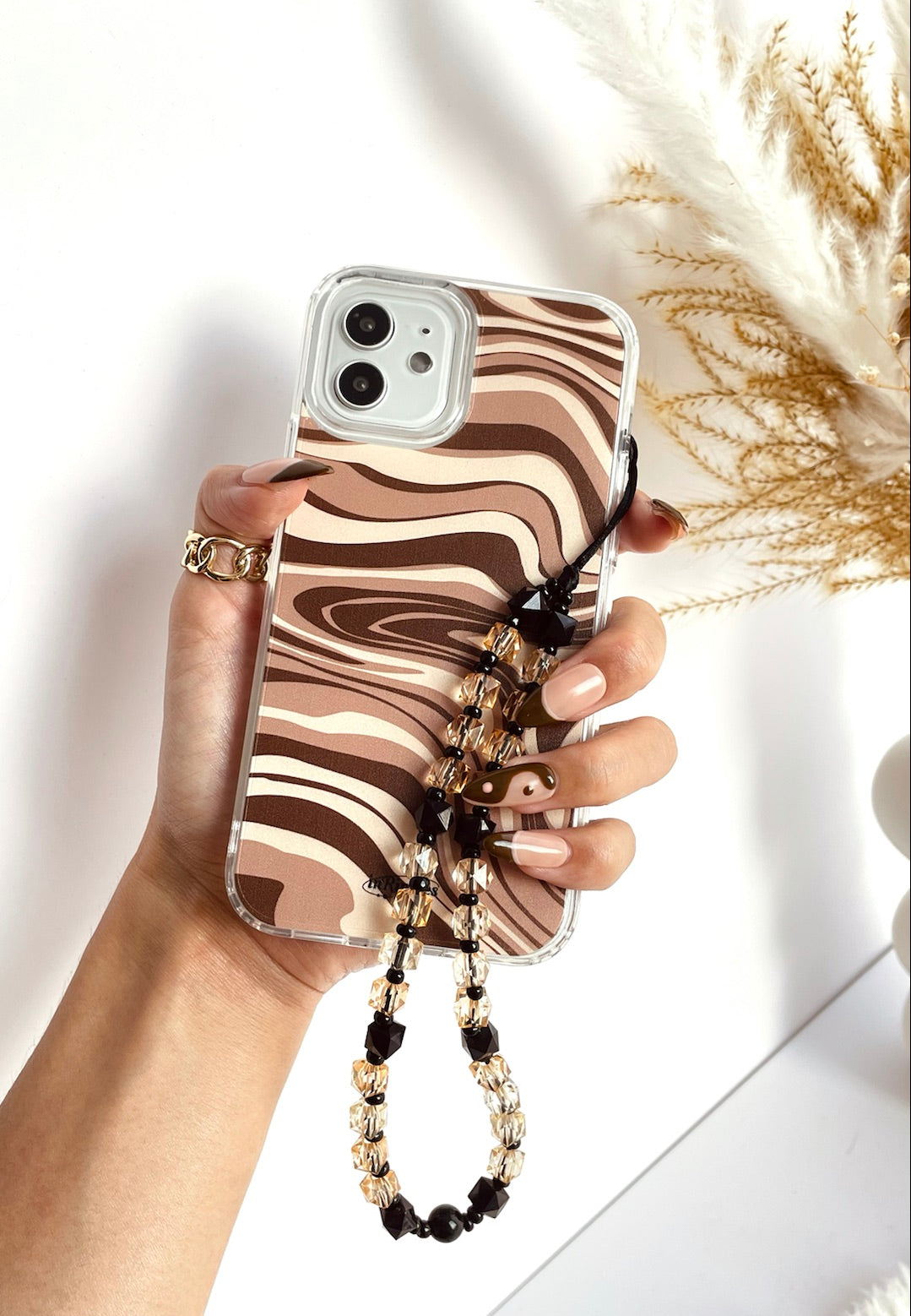 Brown Swirls iPhone Case