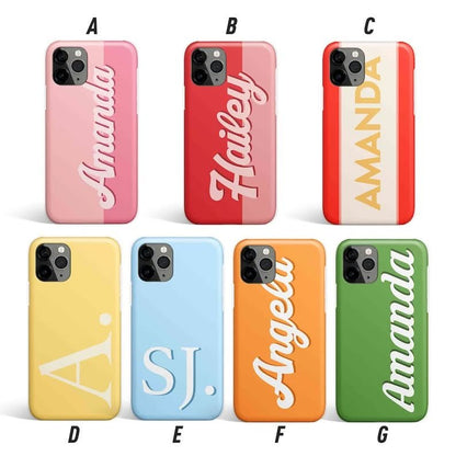 90's Retro Personalized Monogram iPhone Case - Custom Phone Cases - iPhone 14 Pro - Slim - inRipples