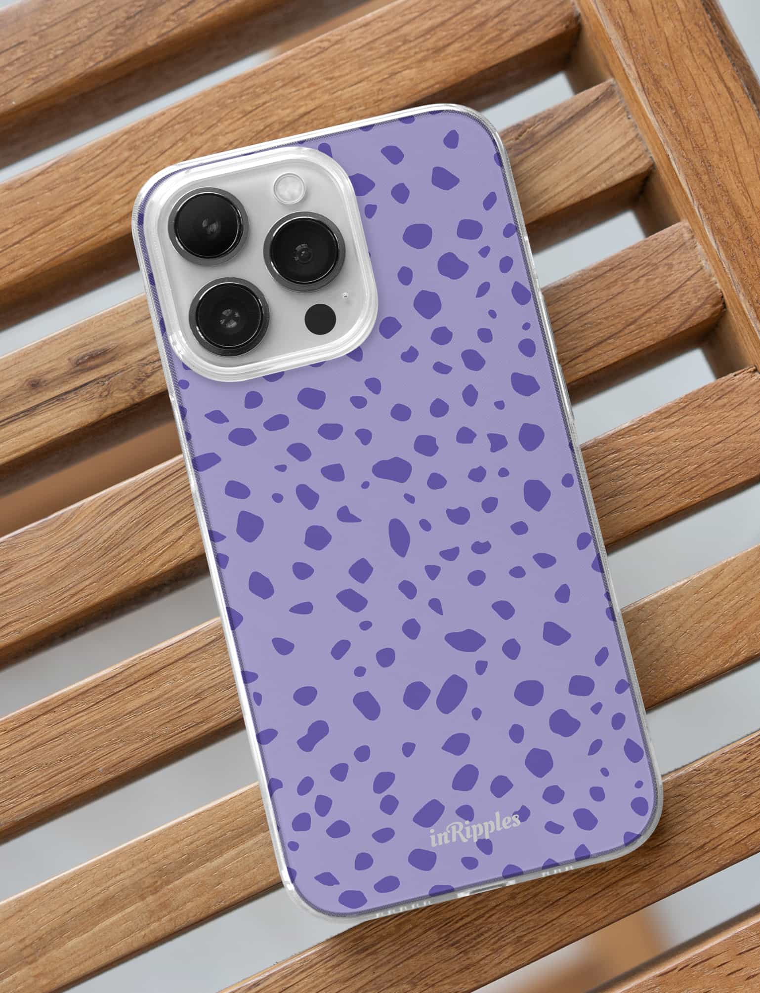 Cow print with purple background | iPhone Case