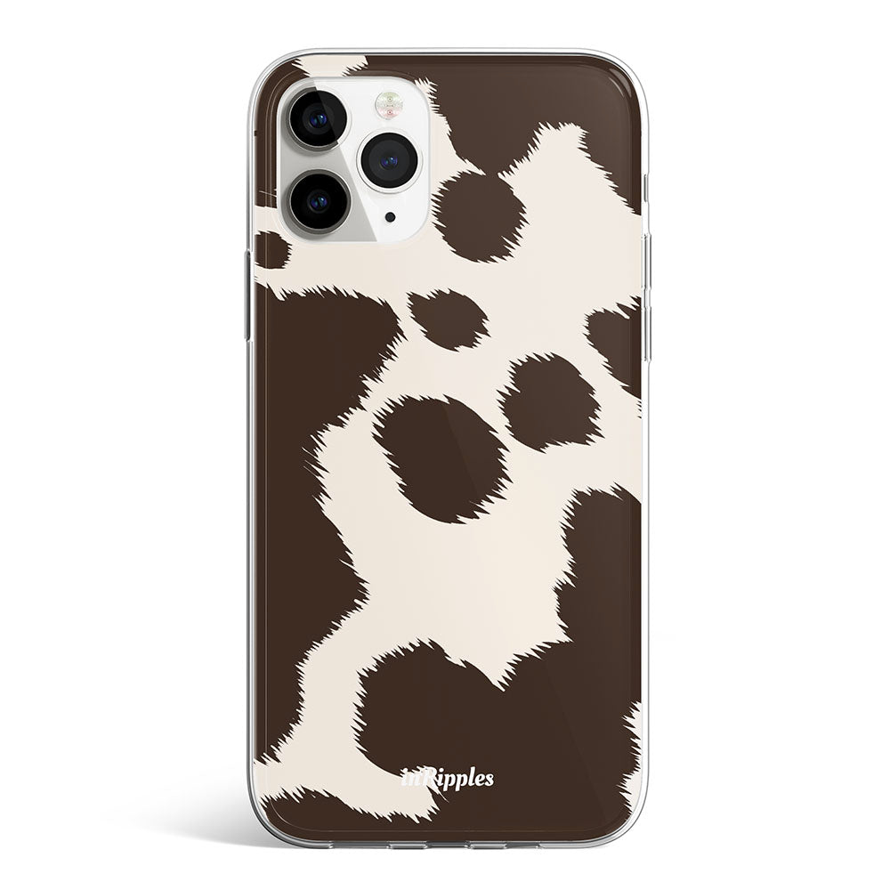 Mooooo iPhone Case-Brown