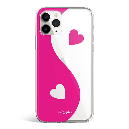 Yin-Yang Love Clear iPhone Case