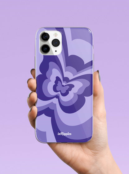 Violets Butterflies iPhone Case