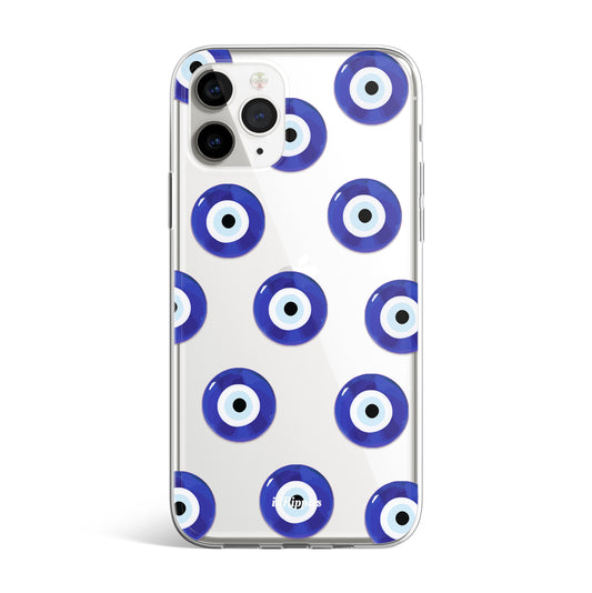 Evil Eyes iPhone Case-Blue