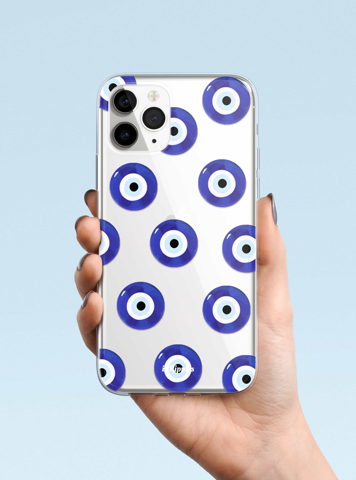 Evil Eyes iPhone Case-Blue