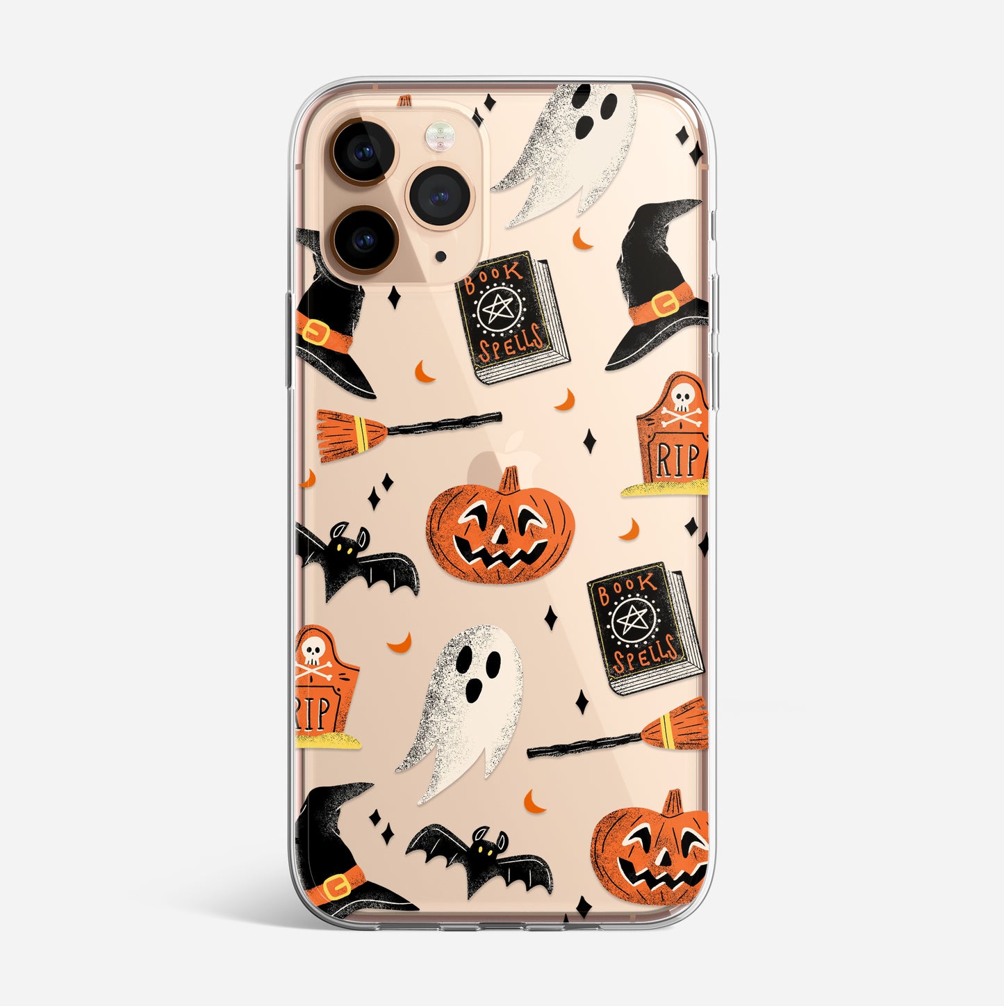 Halloween Spooky Clear iPhone Case