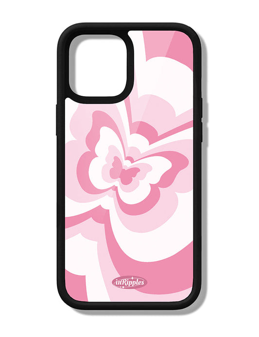 Creamy Strawberry Butterflies iPhone Case