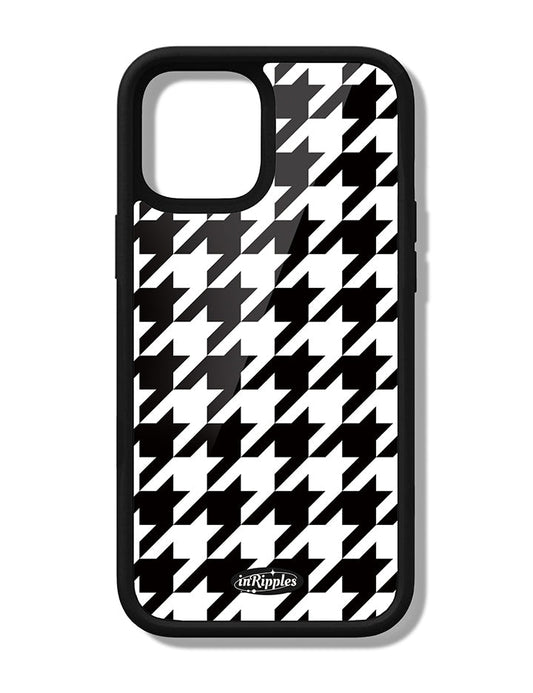 White Houndstooth iPhone Case