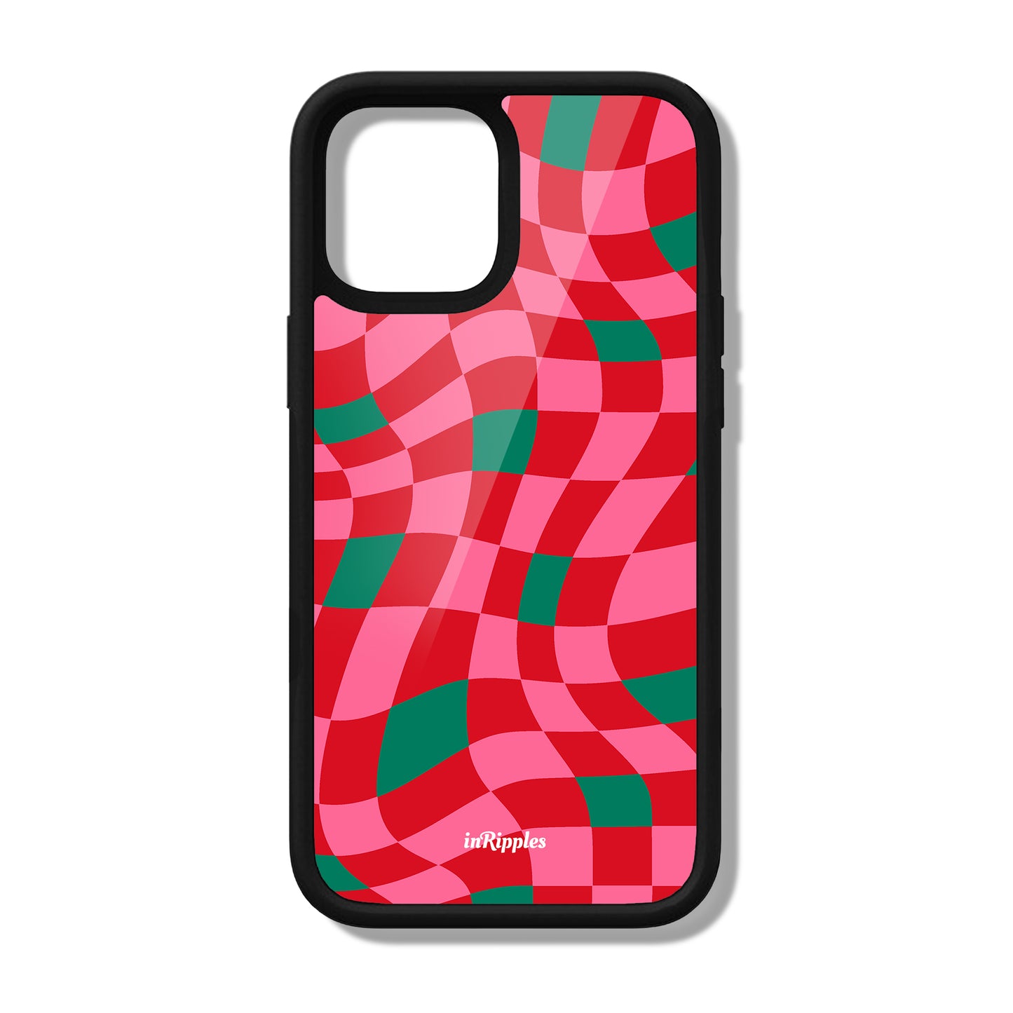 Christmas Groovy Disco Checkerboard iPhone Case